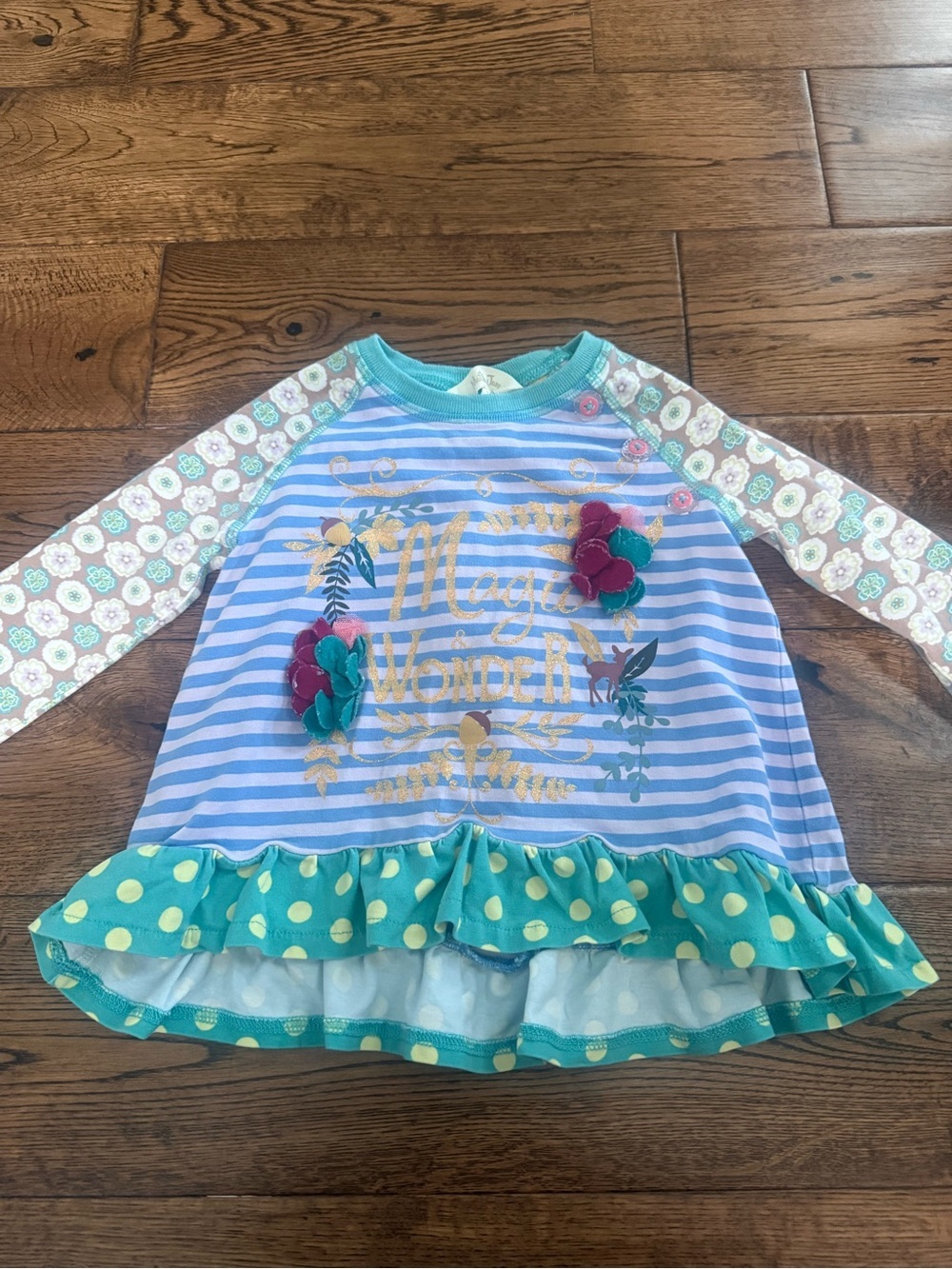 Matilda Jane Magic & Wonder Glitter Tunic Top Size 2 - Picture 2 of 4